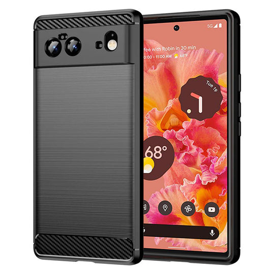 Hoes voor Google Pixel 6, Techsuit, Carbon, Zwart