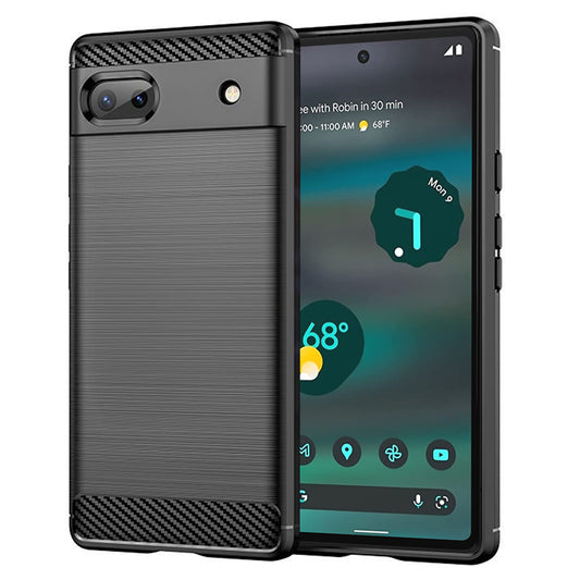 Hoes voor Google Pixel 6a, Techsuit, Carbon, Zwart