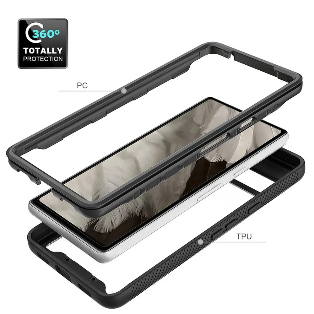 Case for Google Pixel 7a, Techsuit, Defense360 Pro, Black