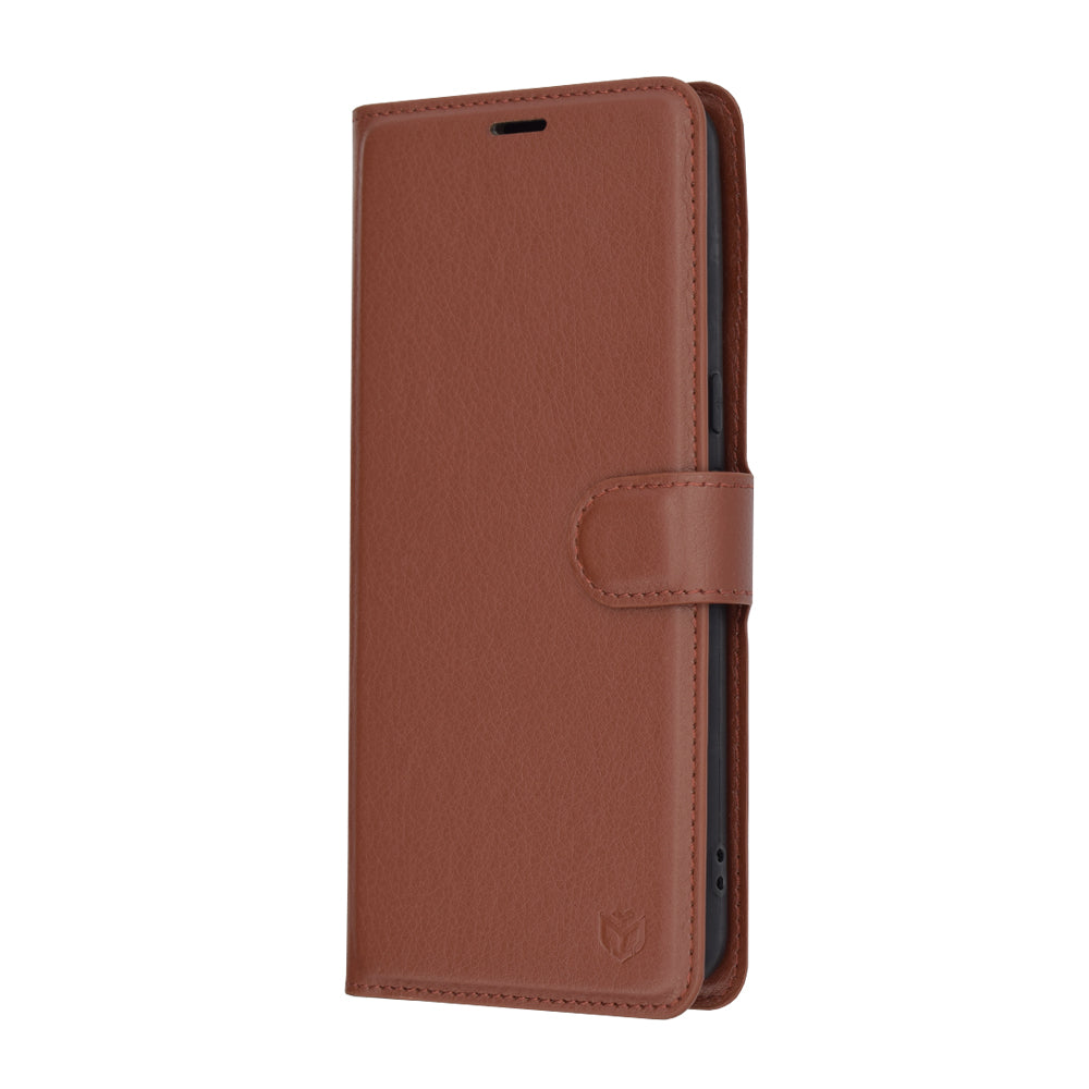 Hoes voor Google Pixel 8 Pro, Techsuit, Leather Folio, Bruin