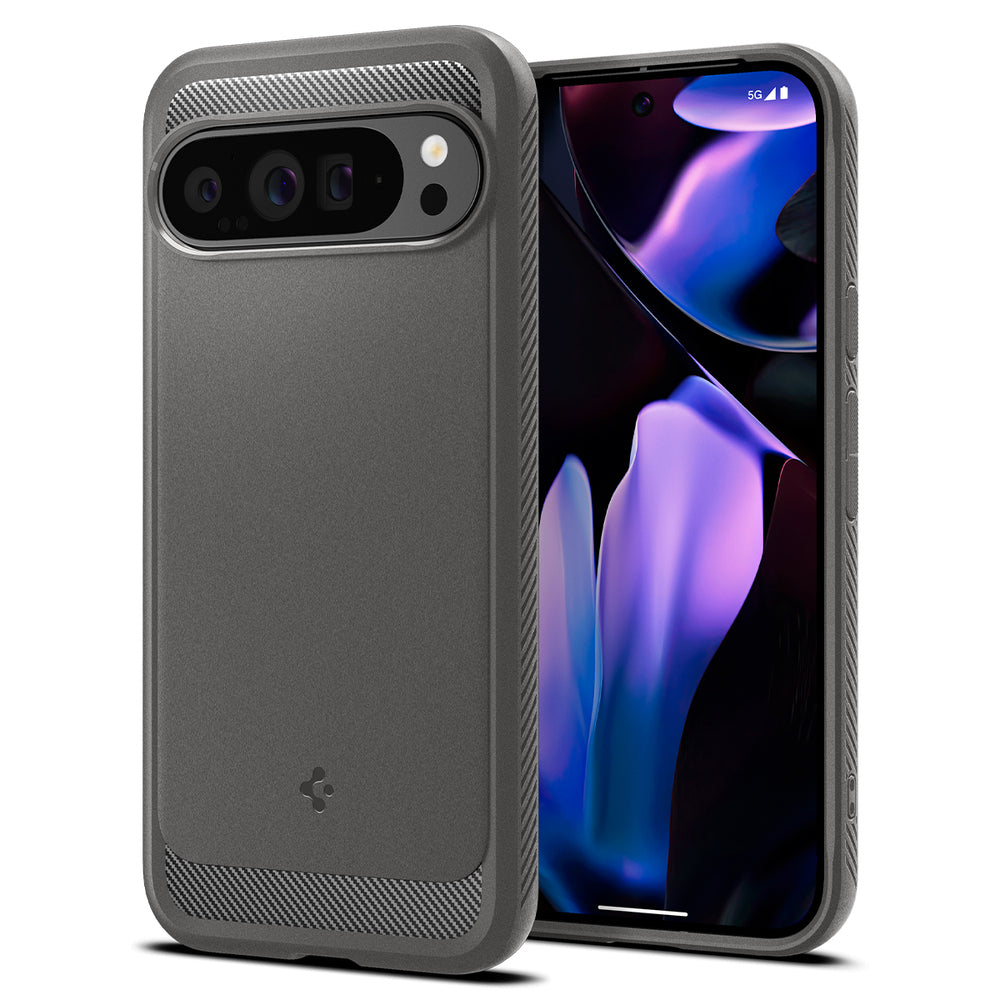 Hoes voor Google Pixel 9 Pro XL, Spigen, Rugged Armor, Grijs ACS07784