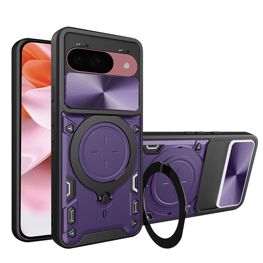 Hoes voor Google Pixel 9 / 9 Pro, Techsuit, CamGuard Pro, Paars