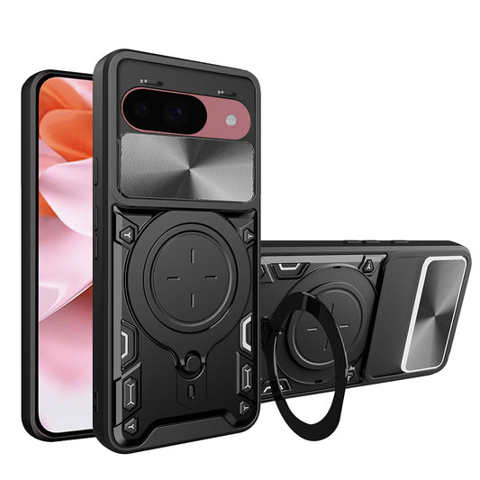 Hoes voor Google Pixel 9 / 9 Pro, Techsuit, CamGuard Pro, Zwart