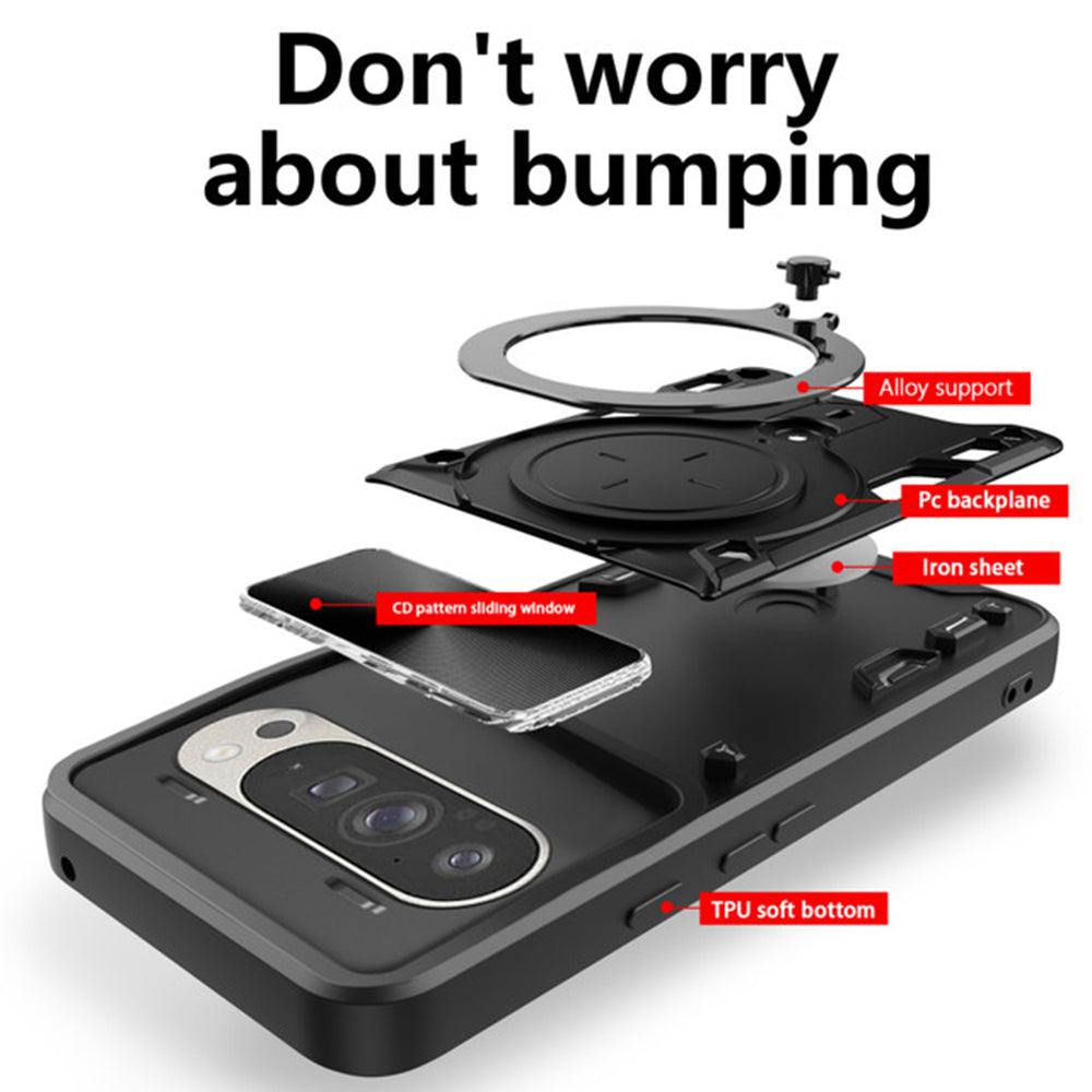 Hoes voor Google Pixel 9 / 9 Pro, Techsuit, CamGuard Pro, Rood