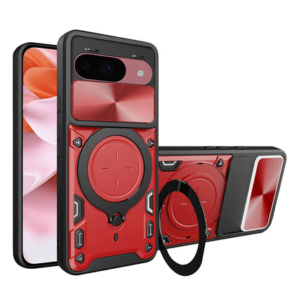 Hoes voor Google Pixel 9 / 9 Pro, Techsuit, CamGuard Pro, Rood