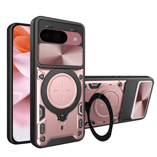 Hoes voor Google Pixel 9 / 9 Pro, Techsuit, CamGuard Pro, Roze Goud