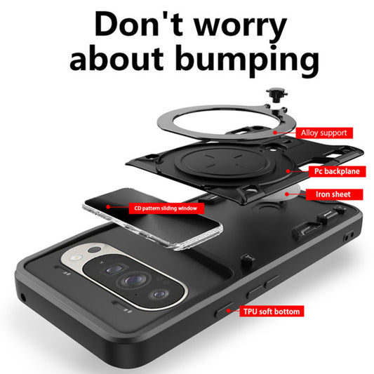 Hoes voor Google Pixel 9 / 9 Pro, Techsuit, CamGuard Pro, Roze Goud