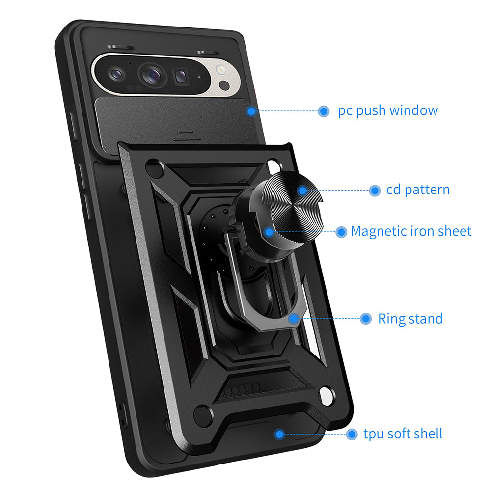 Hoes voor Google Pixel 9 / 9 Pro, Techsuit, CamShield, Roze
