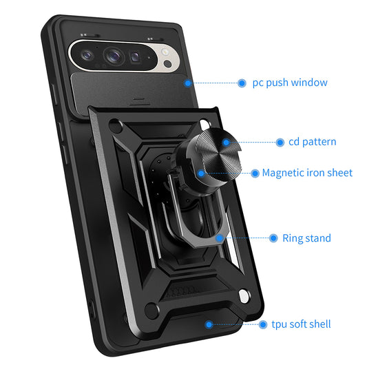Hoes voor Google Pixel 9 / 9 Pro, Techsuit, CamShield, Roze