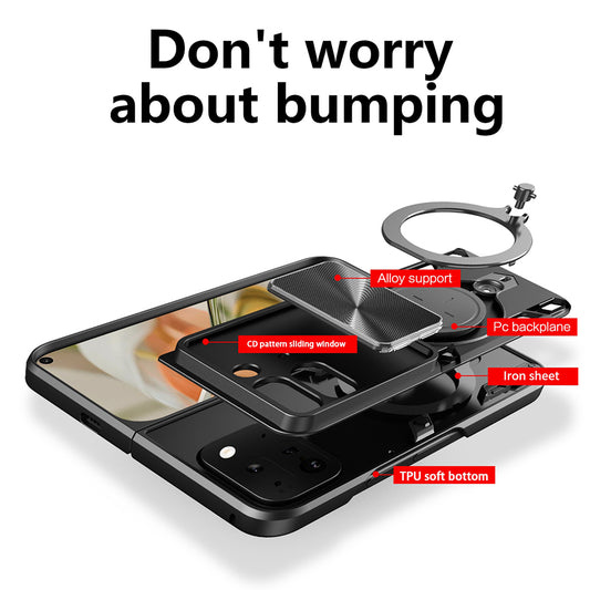 Hoes voor Google Pixel 9 Pro Fold, Techsuit, CamGuard Pro, Rood