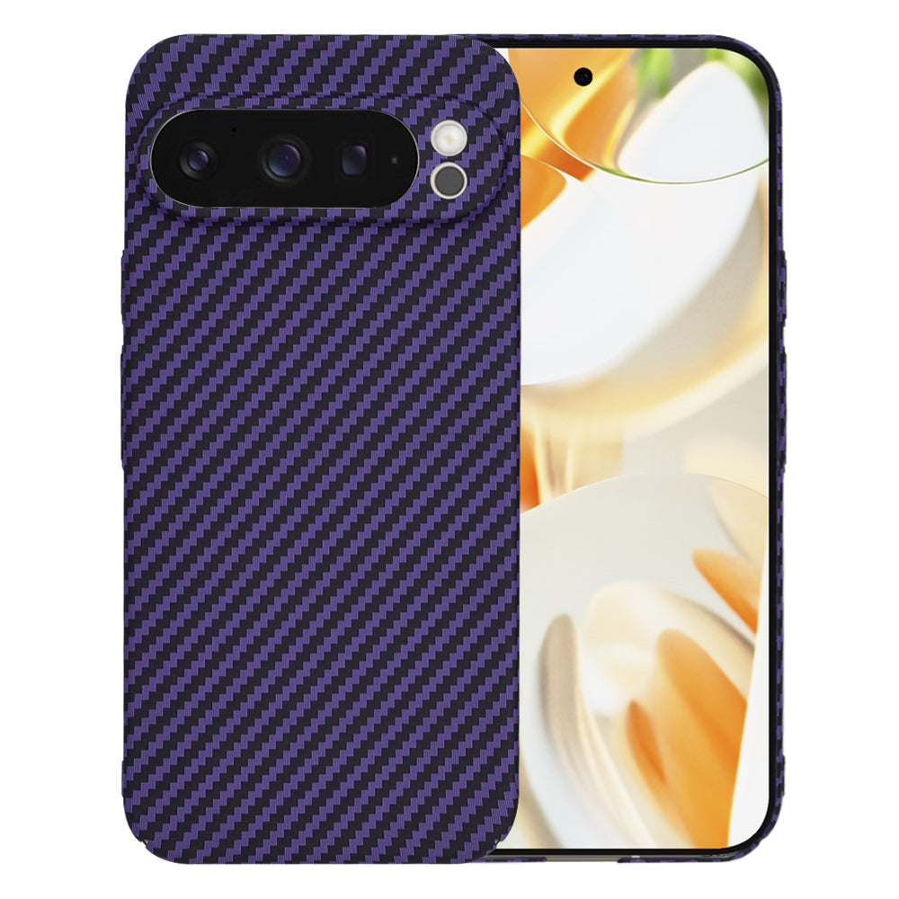 Hoes voor Google Pixel 9 Pro, Techsuit, Carbonite FiberShell, Paars