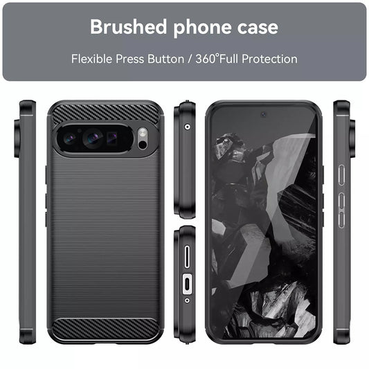 Hoes voor Google Pixel 9 Pro XL, Techsuit, Carbon, Blauw