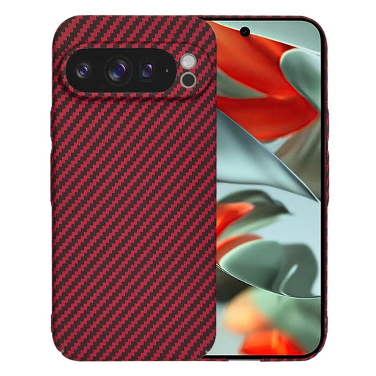 Hoes voor Google Pixel 9 Pro XL, Techsuit, Carbonite FiberShell, Rood