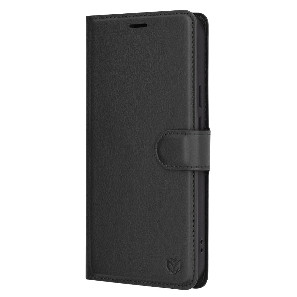 Hoes voor Google Pixel 9 Pro XL, Techsuit, Leather Folio, Zwart