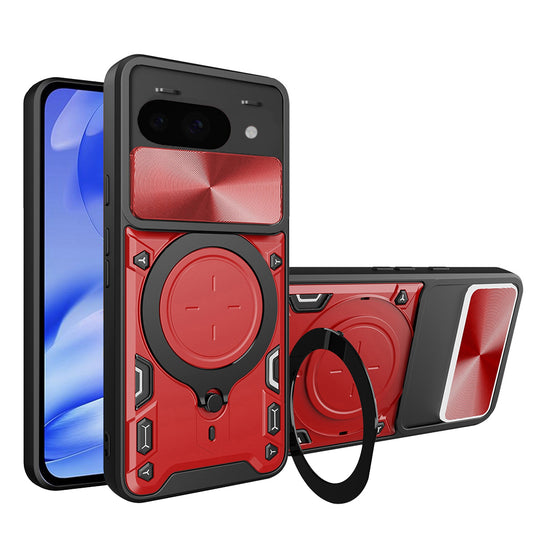 Hoes voor Google Pixel 9a, Techsuit, CamGuard Pro, Rood
