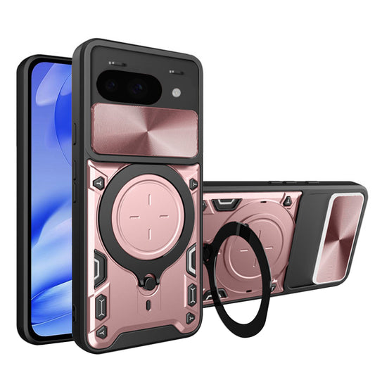 Hoes voor Google Pixel 9a, Techsuit, CamGuard Pro, Roze Goudkleurig