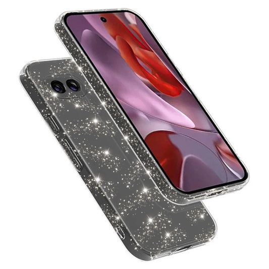 Hoesje voor Google Pixel 9a, Techsuit, SparkleSkin, Transparant