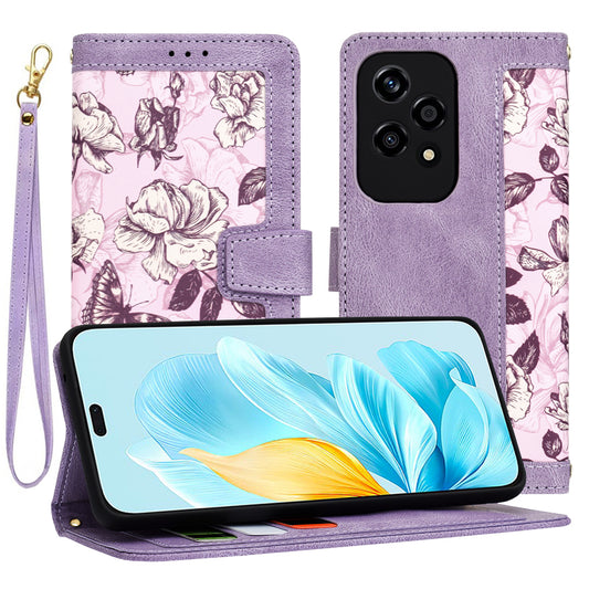 Hoesje voor Honor 200 Lite, Techsuit, FlipCraft, Paars