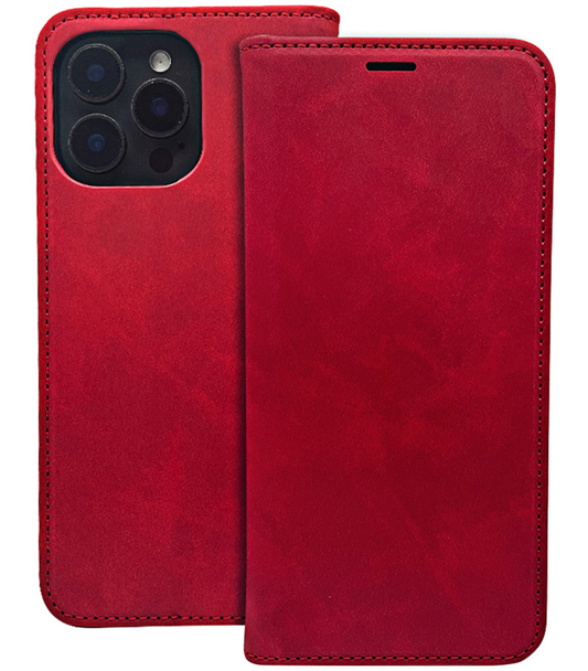 Hoes voor Honor 400 Lite, OEM, Smart Suede, Rood