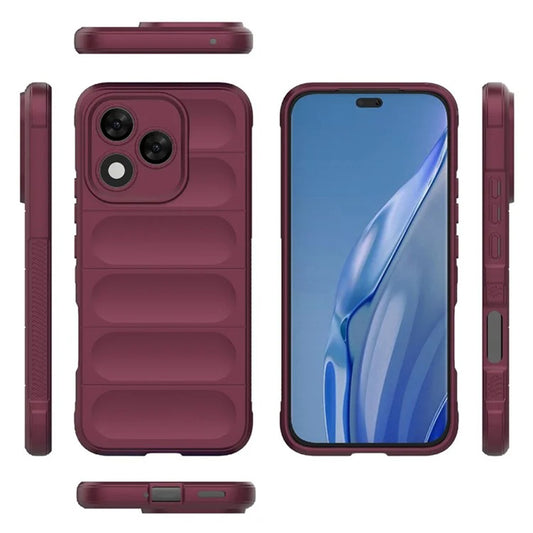 Hoesje voor Honor 400 Lite, Techsuit, Magic Shield, Wijnrood