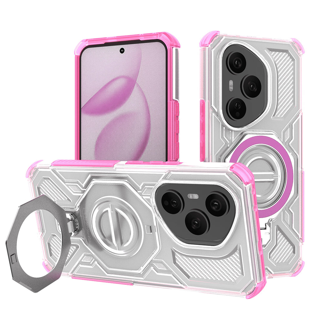 Hoes voor Honor 400 Pro, Techsuit, Carbon Shield Pro, Roze