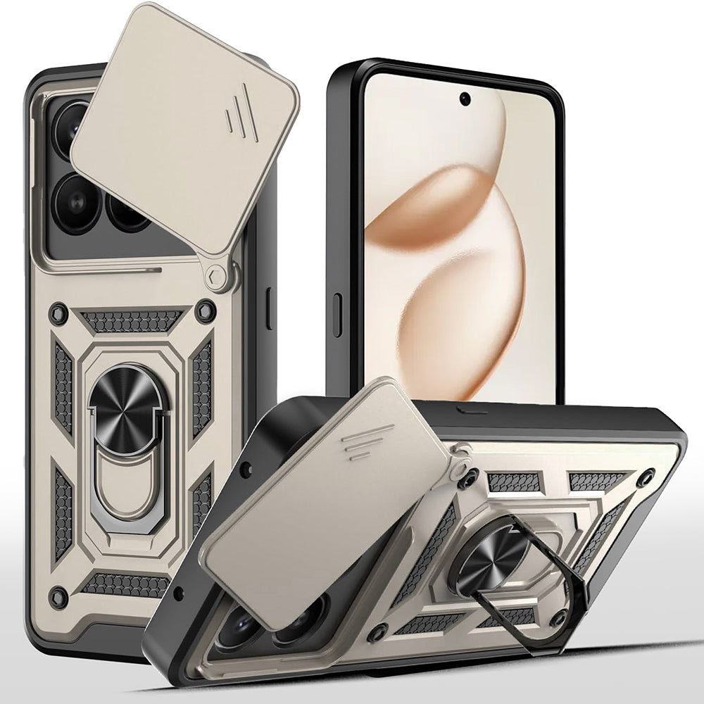 Hoes voor Honor 400 Smart 4G / X7d 4G / 400 Smart 5G, Techsuit, CamShield, Goud
