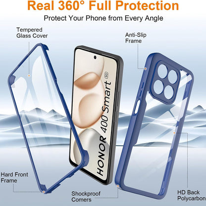 Hoes voor Honor 400 Smart 4G / X7d 4G / 400 Smart 5G, Techsuit, ColorVerse 360, Blauw