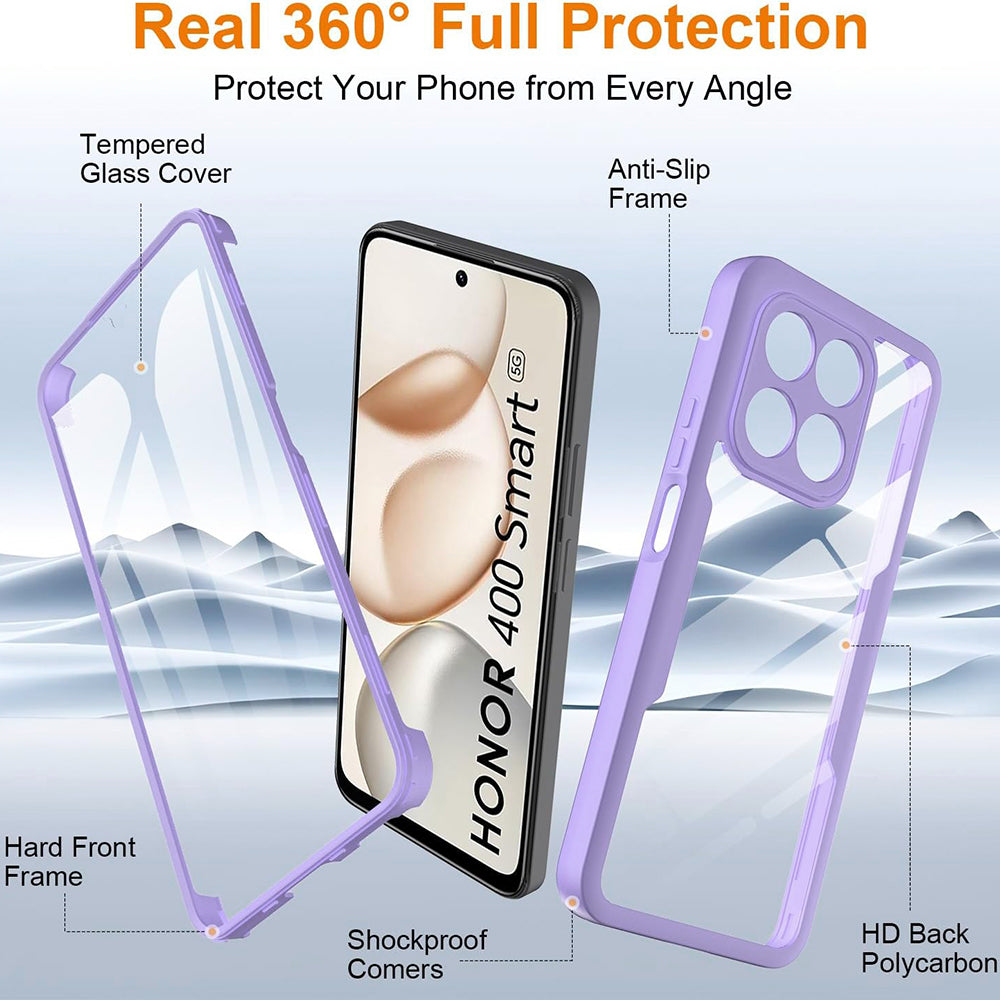 Hoes voor Honor 400 Smart 4G / X7d 4G / 400 Smart 5G, Techsuit, ColorVerse 360, Paars