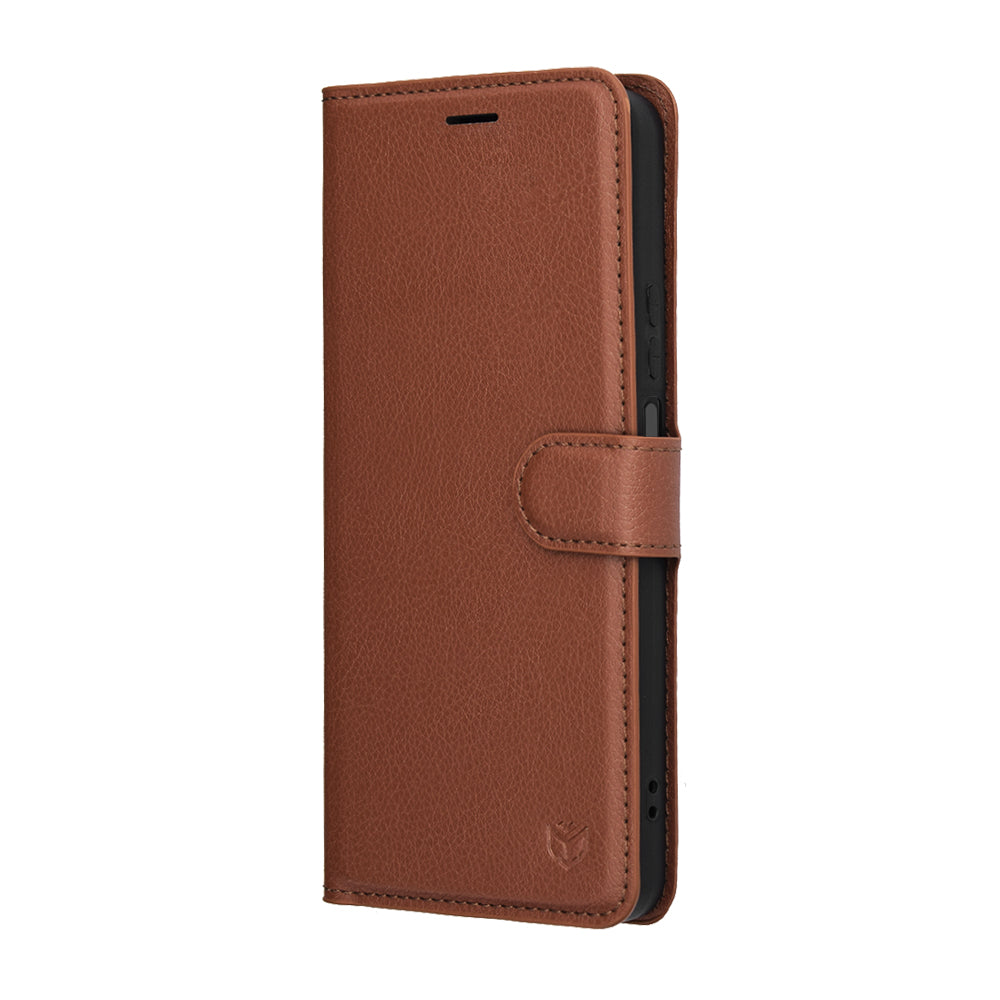 Hoes voor Honor 400 Smart 4G / X7d 4G / 400 Smart 5G, Techsuit, Lederen Folio, Bruin