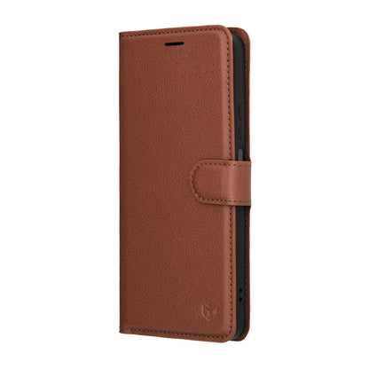 Hoes voor Honor 400 Smart 4G / X7d 4G / 400 Smart 5G, Techsuit, Lederen Folio, Bruin