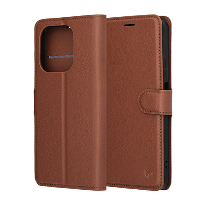 Hoes voor Honor 400 Smart 4G / X7d 4G / 400 Smart 5G, Techsuit, Lederen Folio, Bruin