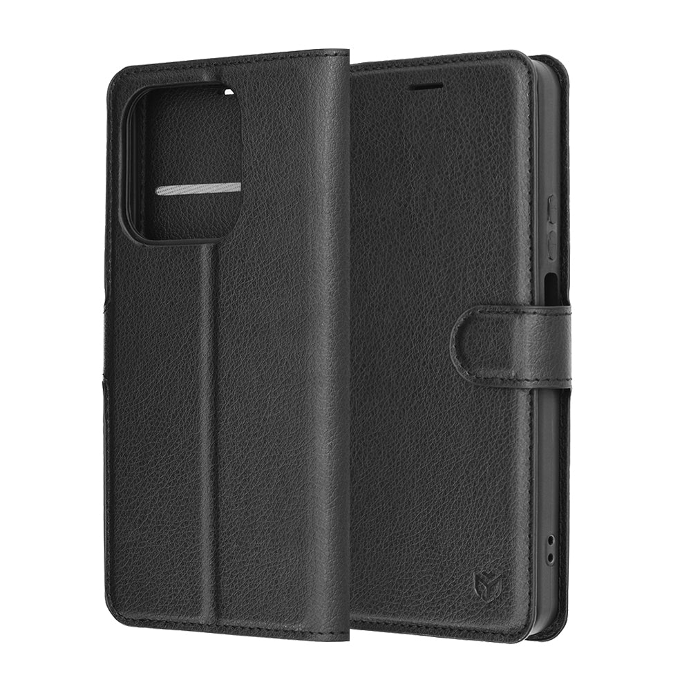 Hoes voor Honor 400 Smart 4G / X7d 4G / 400 Smart 5G, Techsuit, Leather Folio, Zwart