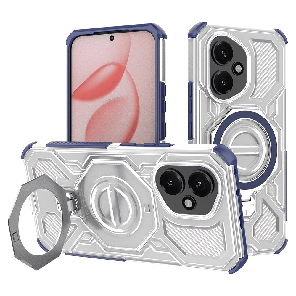 Hoes voor Honor 400, Techsuit, Carbon Shield Pro, Blauw