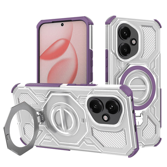 Hoes voor Honor 400, Techsuit, Carbon Shield Pro, Paars