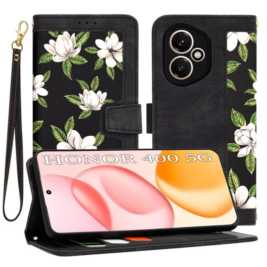 Hoesje voor Honor 400, Techsuit, FlipCraft, Zwart