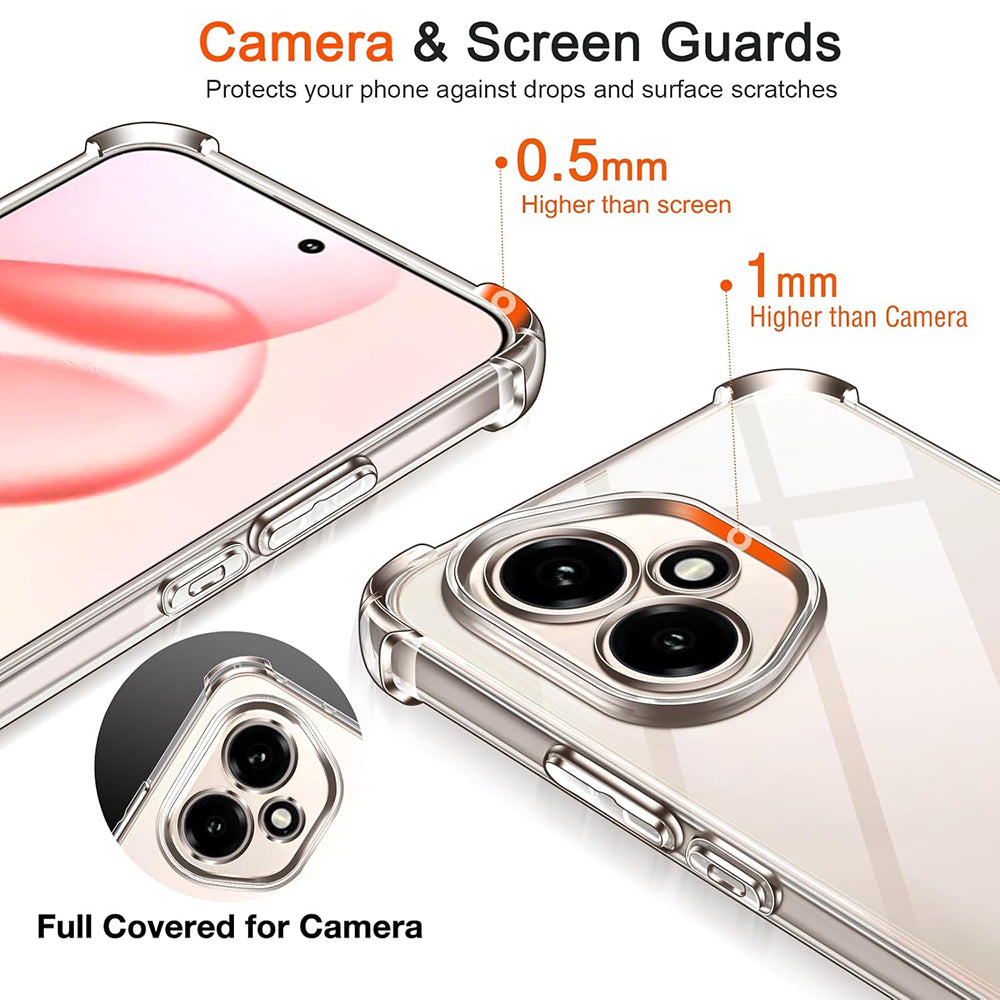 Case for Honor 400, Techsuit, Shockproof Clear, Transparent
