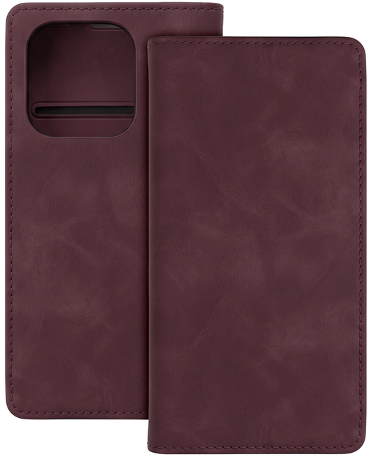 Hoes voor Honor 600 Lite, OEM, Smart Suede, Wijnrood