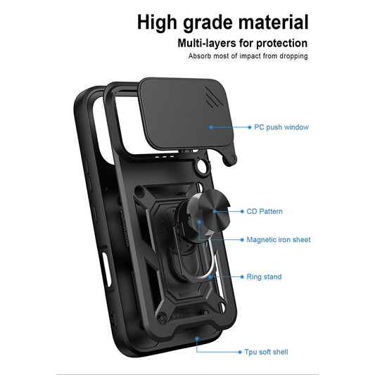 Hoes voor Honor 600, OEM, CamShield, Zwart