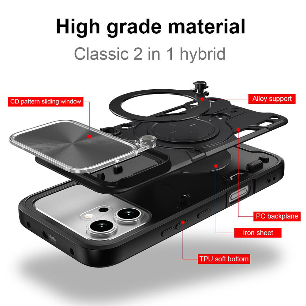 Hoes voor Honor 600 Pro / 600, Techsuit, CamGuard Pro, Zwart