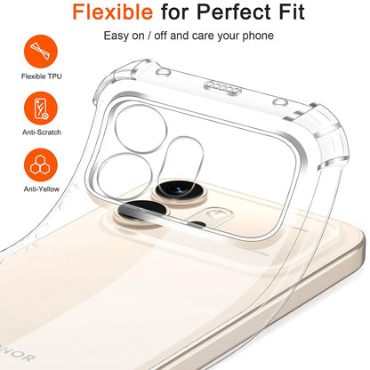 Hoes voor Honor 600 Pro, Techsuit, Shockproof Clear, Transparant