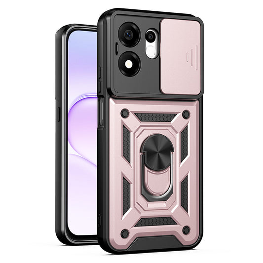 Hoes voor Honor 600 Smart, Techsuit, CamShield, Roze Goud