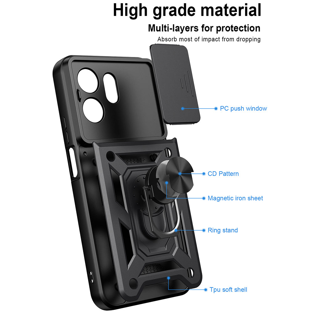 Hoes voor Honor 600 Smart, Techsuit, CamShield, Groen