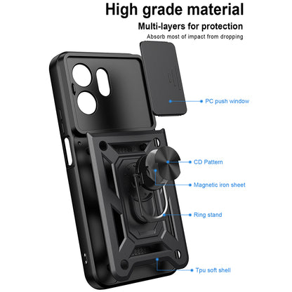 Hoes voor Honor 600 Smart, Techsuit, CamShield, Groen
