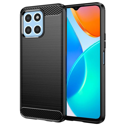 Hoes voor Honor 70 Lite / X6 / X8 5G, Techsuit, Carbon, Zwart
