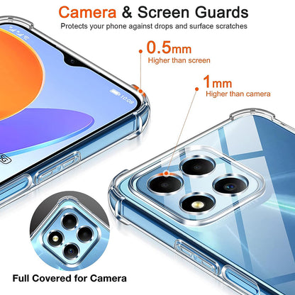 Hoes voor Honor 70 Lite / X6 / X8 5G, Techsuit, Schokbestendig Helder, Transparant