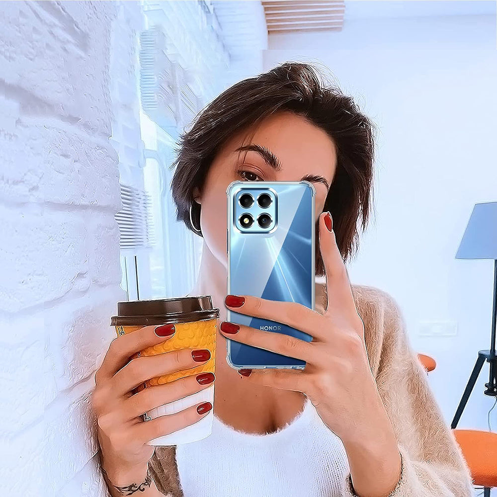Hoes voor Honor 70 Lite / X6 / X8 5G, Techsuit, Schokbestendig Helder, Transparant