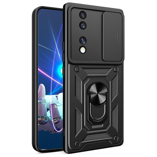Hoes voor Honor 70, Techsuit, CamShield, Zwart