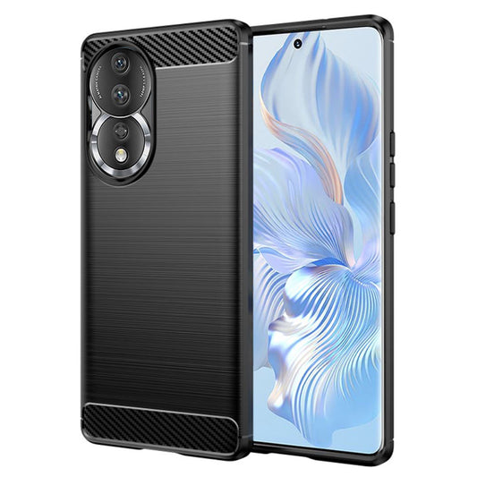 Hoes voor Honor 90 / 80, Techsuit, Carbon, Zwart