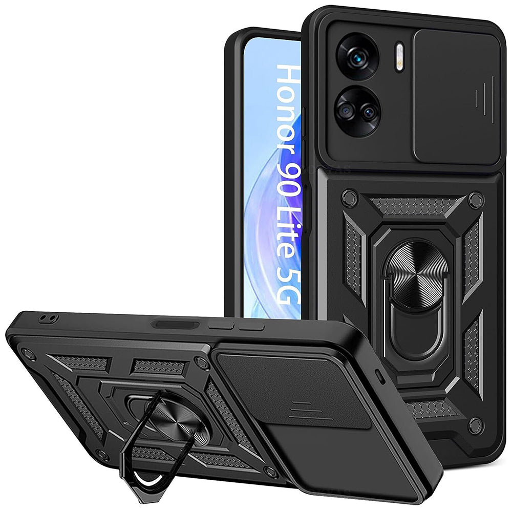 Hoes voor Honor 90 Lite, Techsuit, CamShield, Zwart