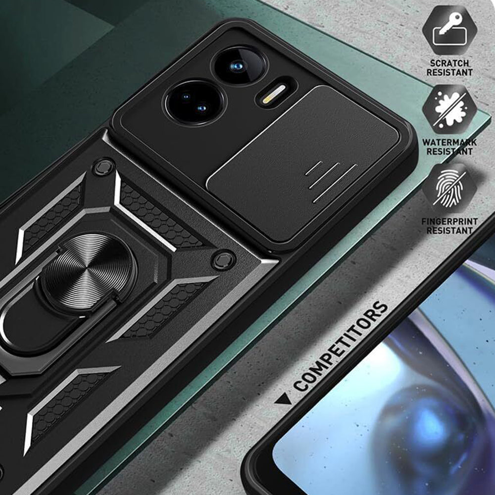 Hoes voor Honor 90 Lite, Techsuit, CamShield, Zwart